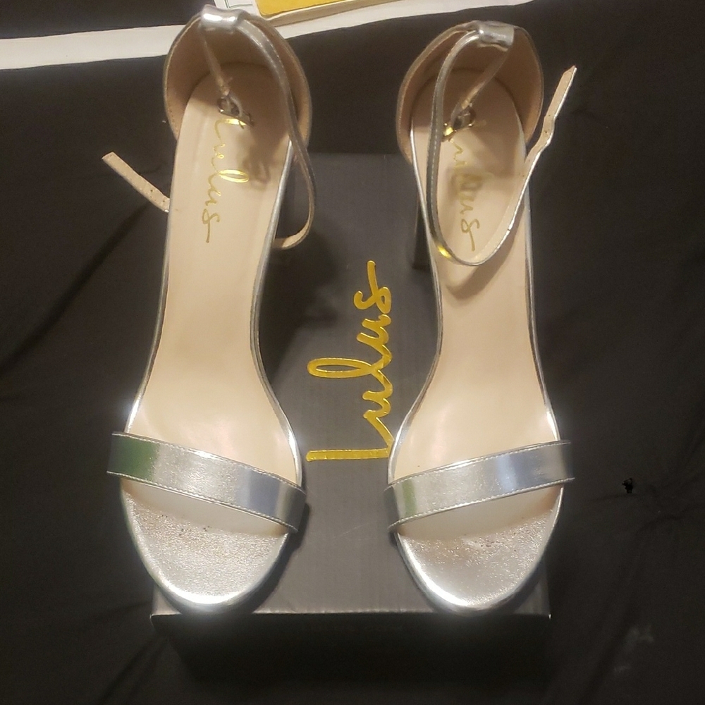 Lulu's Shimmering Silver Heels